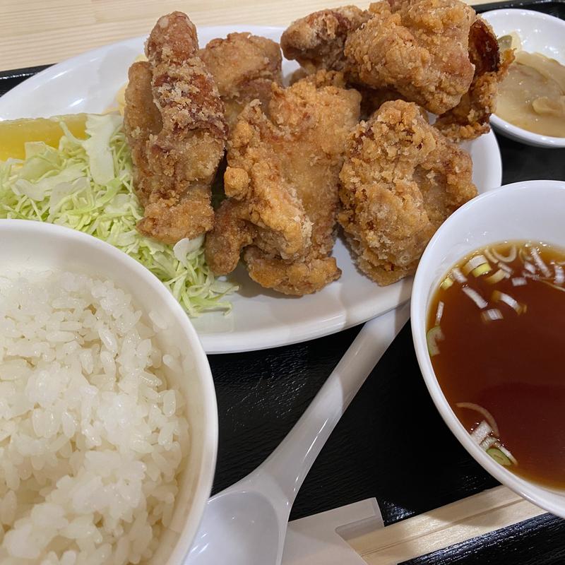 鶏の唐揚げ定食(町中華 赤坂ランラン)