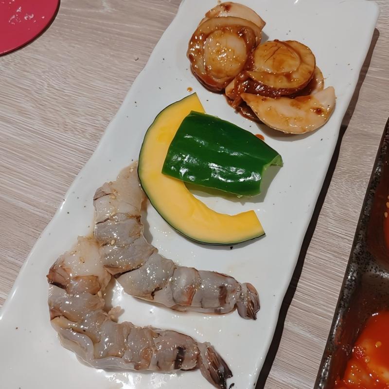 帆立焼き  海老焼き(焼肉 三水苑 広瀬通り)