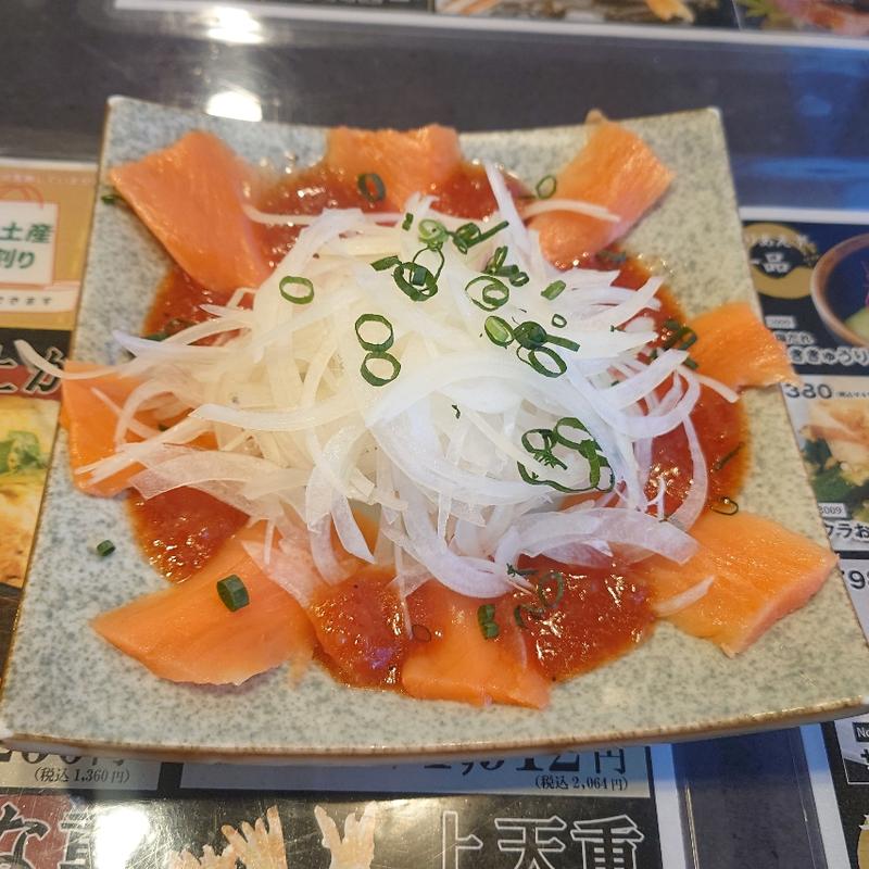 サーモンカルパッチョ(すしめん処 大京 佐原水郷橋店)