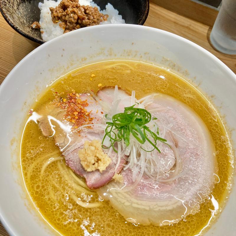 味噌らぁ麺　辛ミンチのミニごはんセット(らぁ麺や ふぢとら)