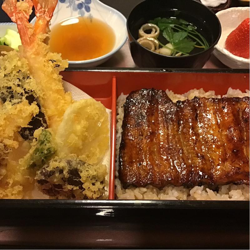 萬清弁当(うなぎ重と天ぷら弁当)(うな萬 )