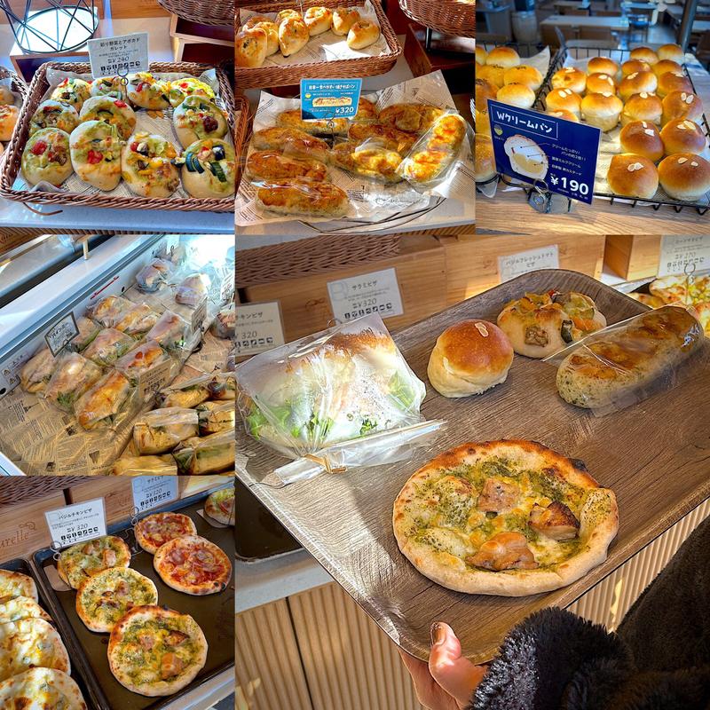 彩り野菜とアボカドガレット、日本一食べやすい焼きそばパン、Wクリームパン、バインミー、バジルチキンピザ(R Baker 名取店)