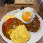 オムライス ミンチカツセット