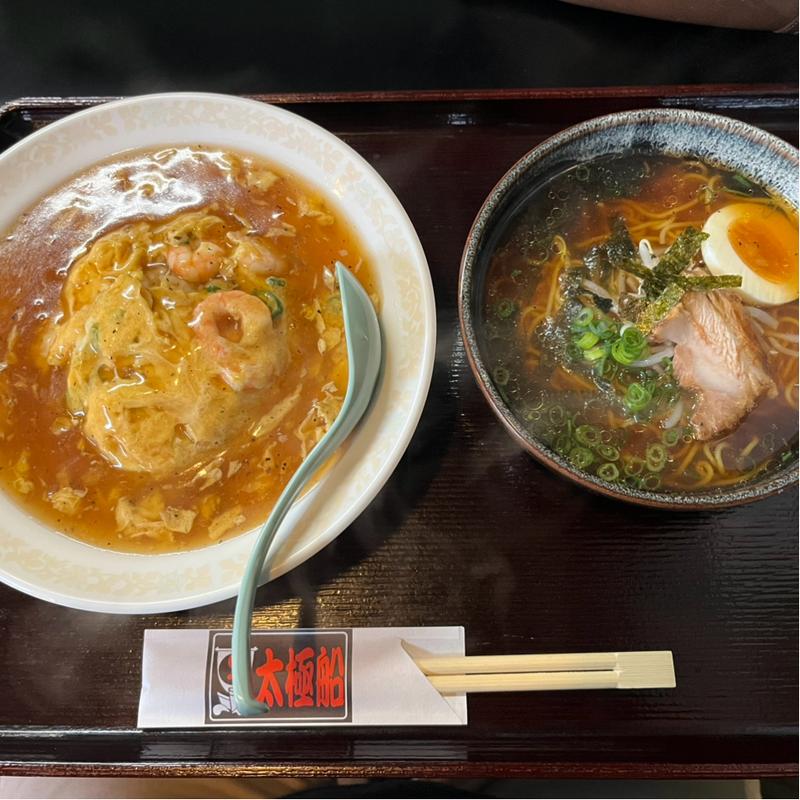 天津飯　ラーメン小セット(太極船(月休))