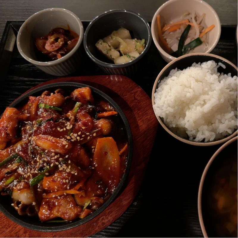 イイダコサムギョプサル定食(IAMSEOUL新大久保)