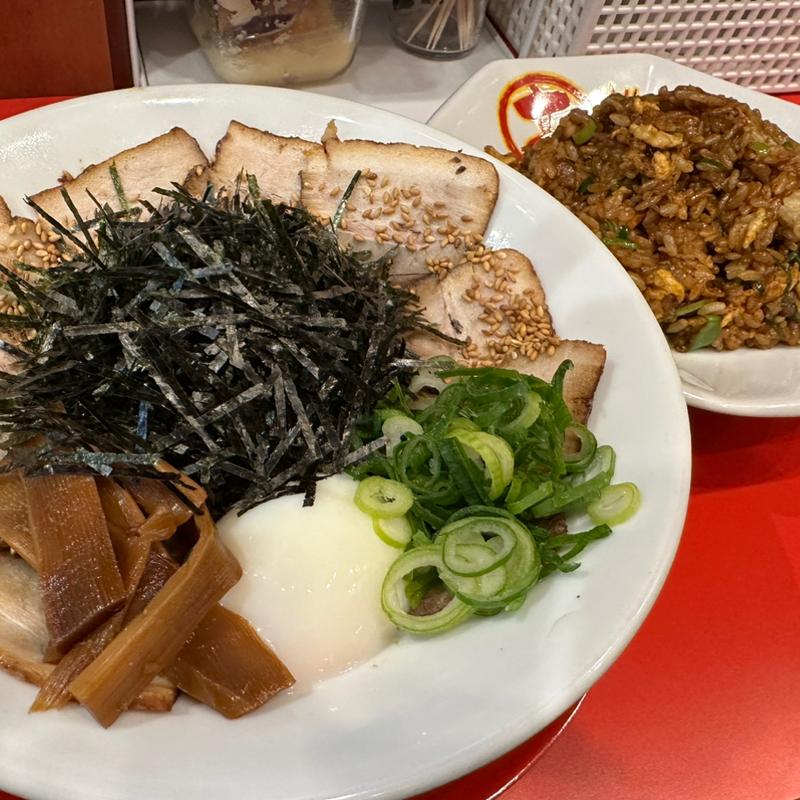 油そばと半炒飯セット(丸高中華そば センタープラザ西館店)