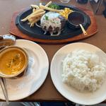 黒x黒ガーリックバーグ ビスク　ライスセット(神戸洋食キッチン)