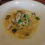 スモークサーモンのクリームソースパスタ
