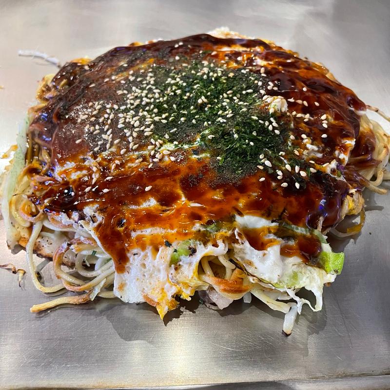 そば肉玉イカ天(お好み・鉄板焼 力丸 ーリキマルー)