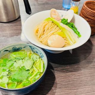 地はまぐりと春野菜鯛出汁つけ蕎麦(中華蕎麦 瑞山)