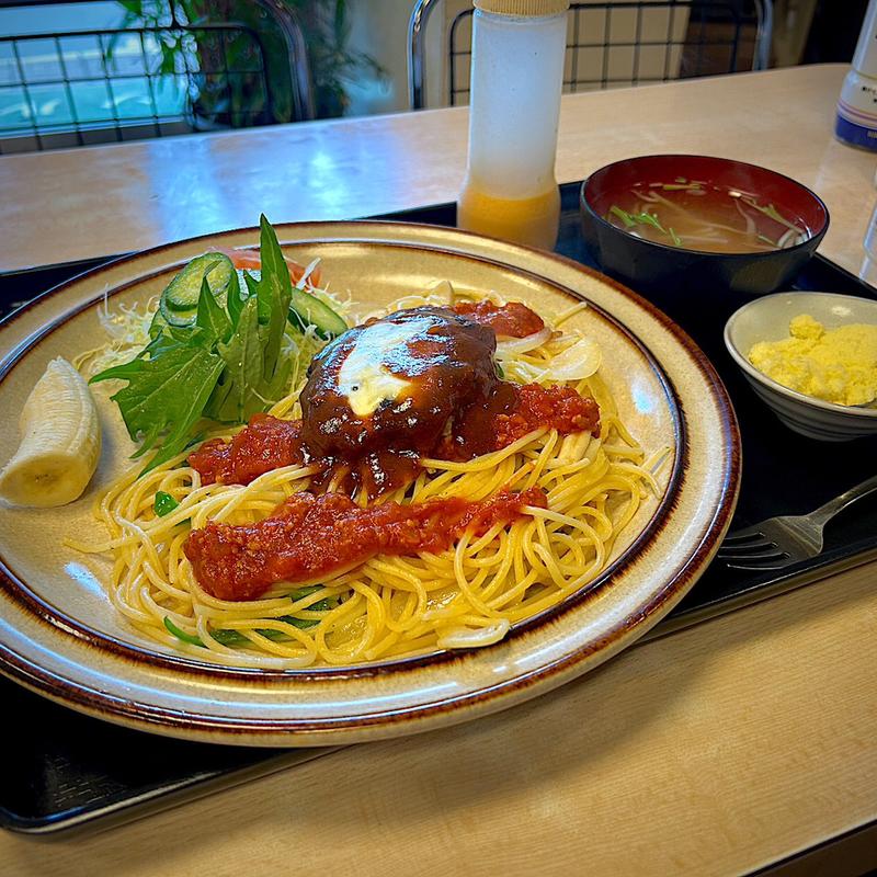 チーズハンバーグ トマトソーススパゲティ(ソルト)