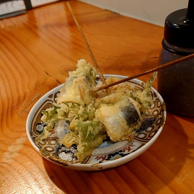 イワシの梅しそ天ぷら(酒場 こば千代)