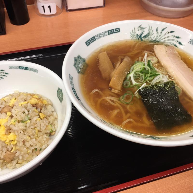 中華そば+半炒飯(日高屋 西葛西北口店)