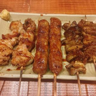 正肉、かもつくね、かわ(土びん )