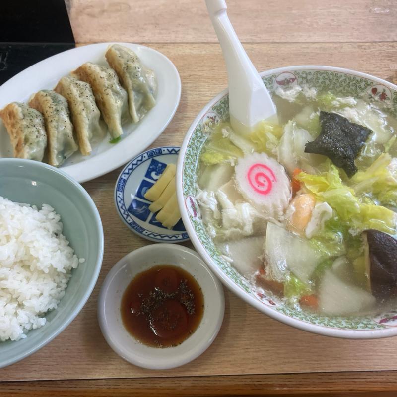 五目ラーメン餃子半ライス(萬来軒 )