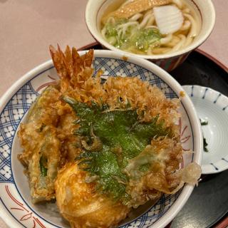 海老と野菜の天丼 麺セット