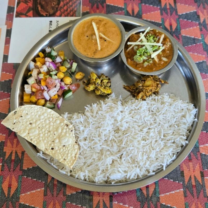 A定食 バスマティ米(アカーシュ)