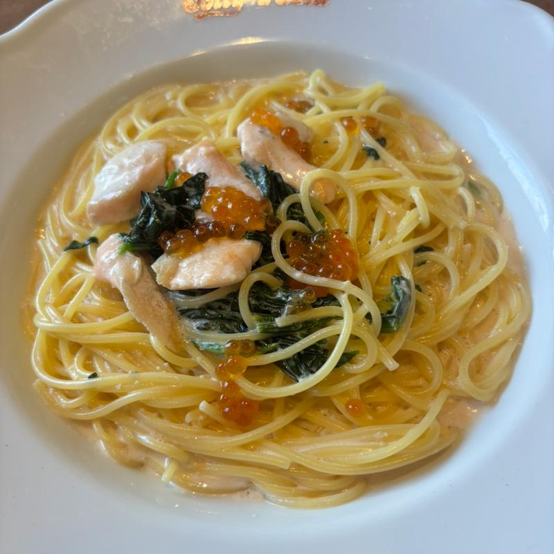 サーモンハラスといくらの明太子クリーム(ジョリーパスタ 亀岡店)