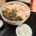 湯葉と有明海苔のそば