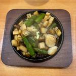 アスパラとほたてのバター醤油焼き