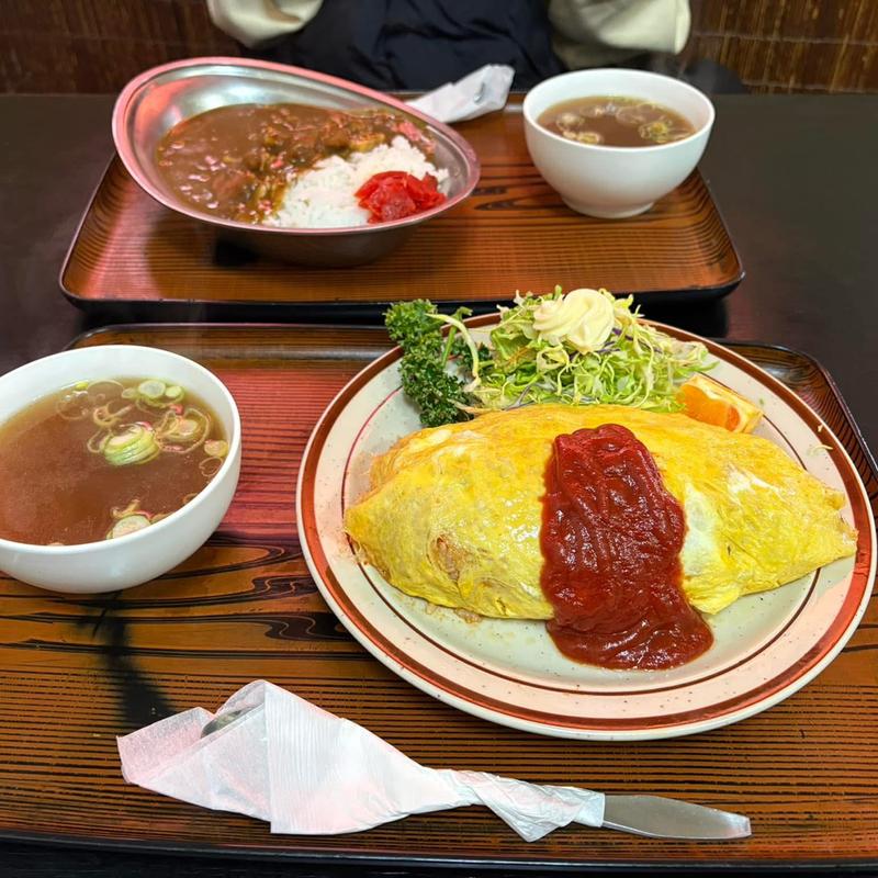オムライス カツカレー(味処 辰の子)