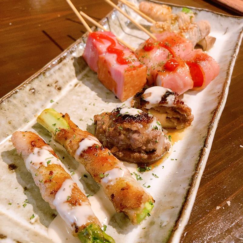 鉄板串盛り合わせ（8本）(鉄板料理 みかど)