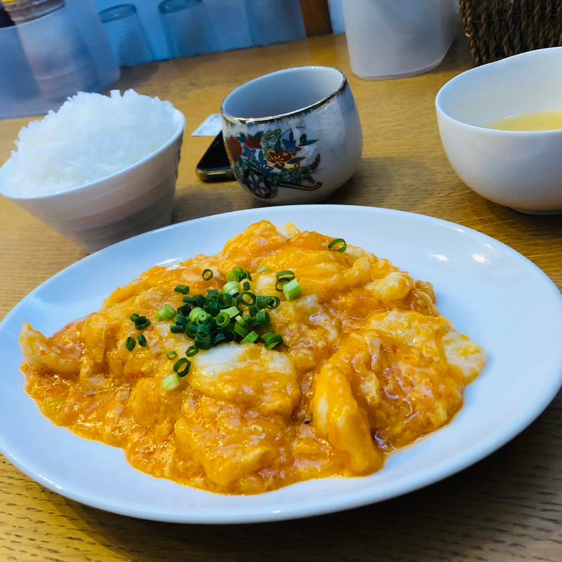 白身魚のチリソース炒め　(家常菜 博朱)