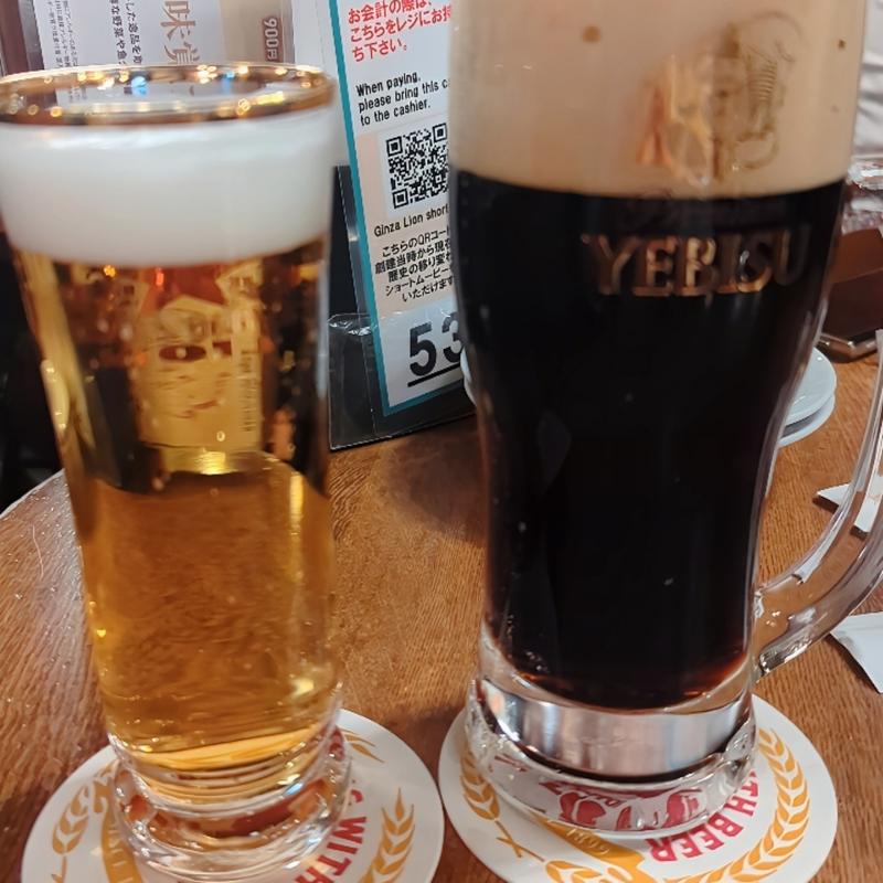 エビスプレミアムブラック  (ビヤホールライオン 銀座七丁目店)