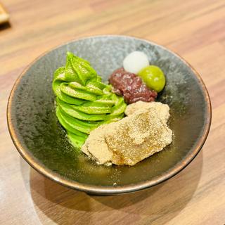 お濃い抹茶 クリームわらび餅(京都 茶寮翠泉 渋谷パルコ店)