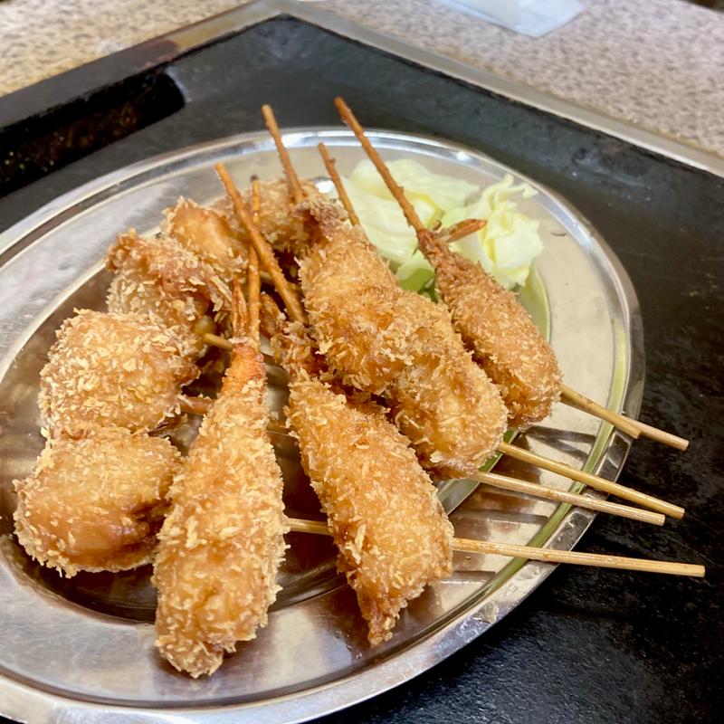 串かつ　えび、ホタテ(だるまや ２号店)