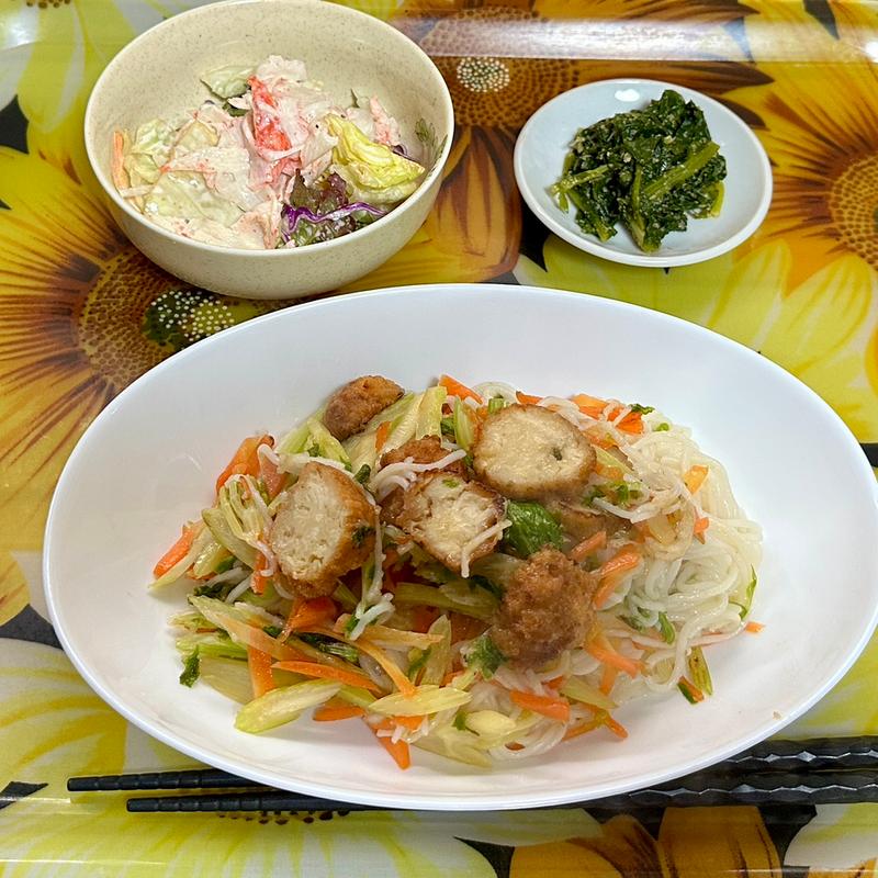 ささみ豆腐の唐揚げそうめんチャンプルー(ベルクス 東墨田店)