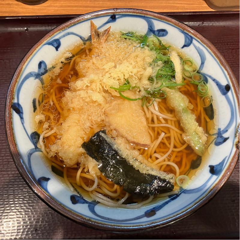 海老天そば(若菜そば 阪急十三店)