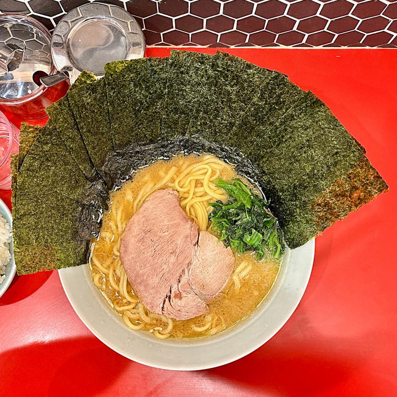 ラーメンレギュラー中盛、海苔(7枚)(六角家1994+)