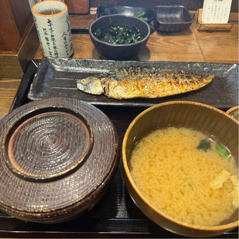 さば文化干し定食(炭火焼干物定食 しんぱち食堂 ウィング上大岡店)