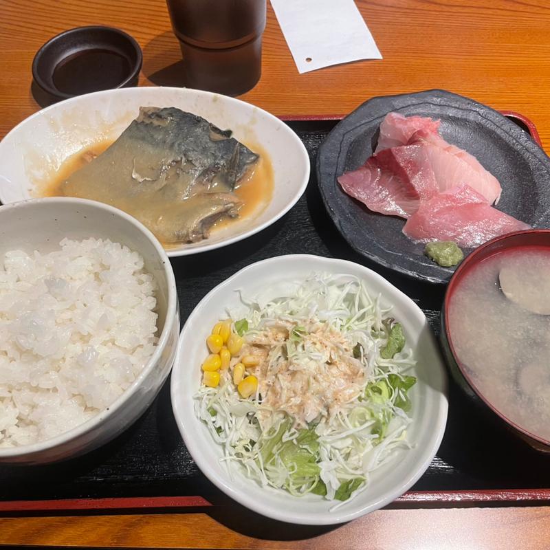 サバ味噌・中刺身(秋葉原漁港 快海 （あきはばらぎょこう かいかい）)