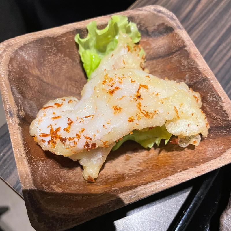 鯛の天ぷら（日替わり定食）(お魚食堂 魚彦 銀蔵)