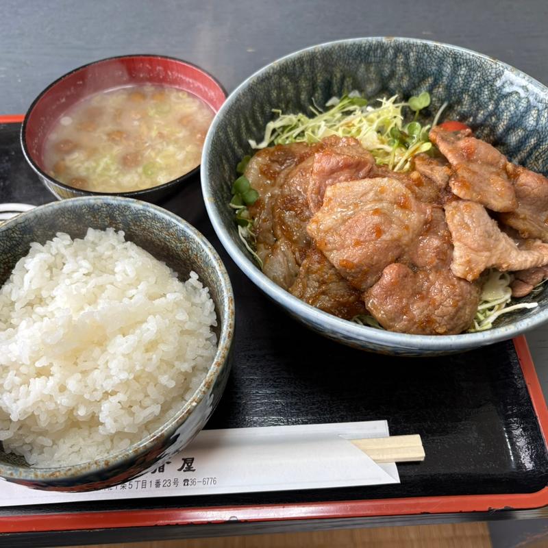 生姜焼き定食(そば処 吉倉屋)