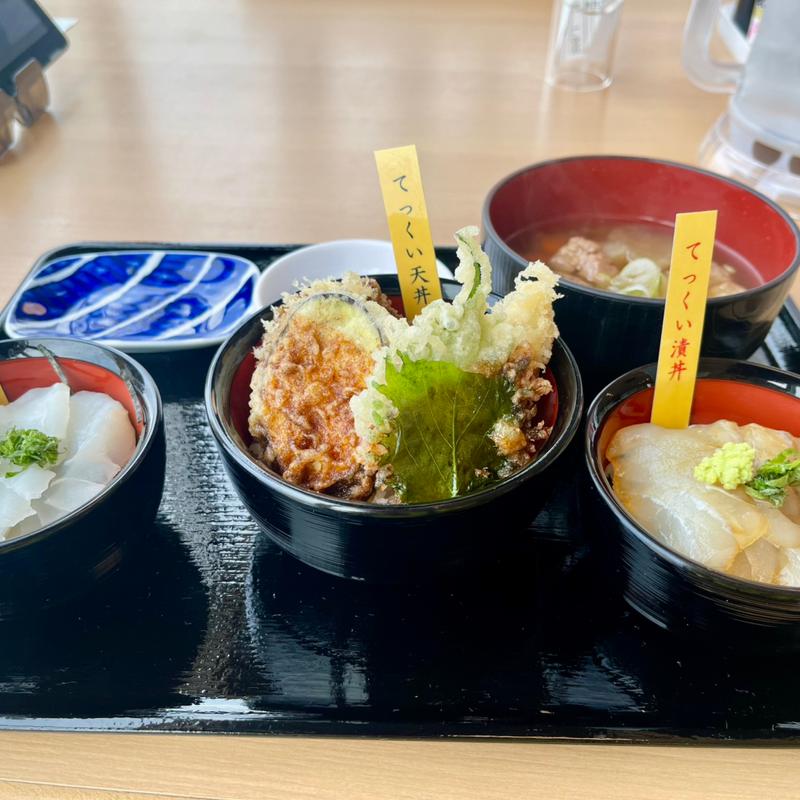 てっくい3種丼(道の駅上ノ国もんじゅ)