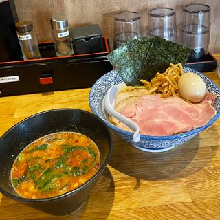 特製濃厚 鶏辛鰹 つけ麺(激辛)(鶏節麺かびら)