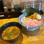 特製濃厚 鶏辛鰹 つけ麺(激辛)(鶏節麺かびら)