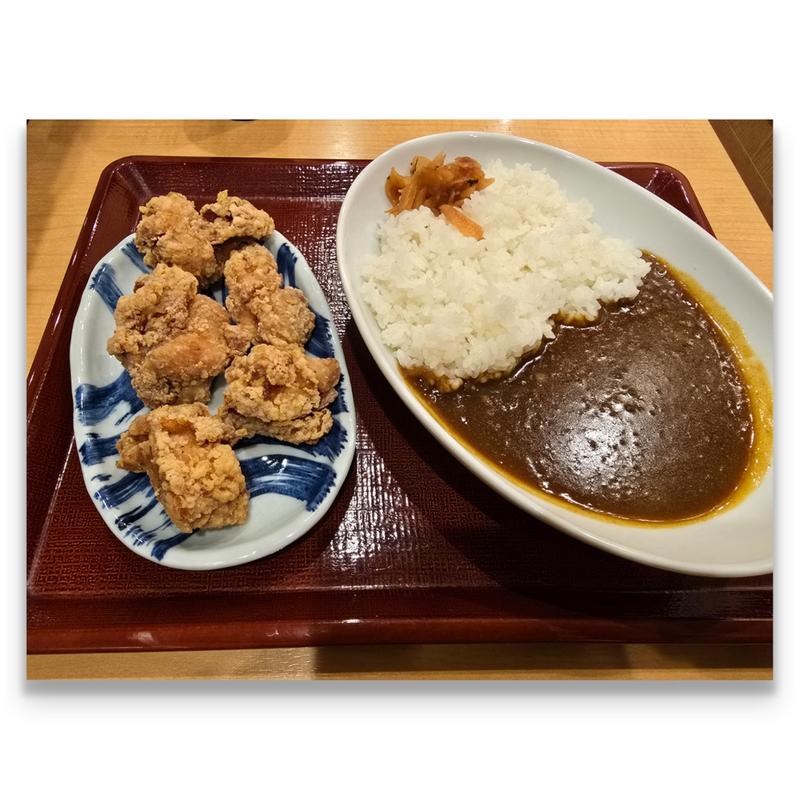 和風カレー 並＋鶏から 5個(なか卯 平井南口店)