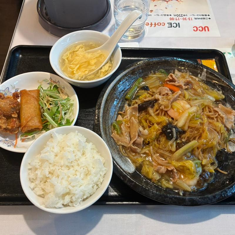 あんかけ焼きそば定食(香港食卓)