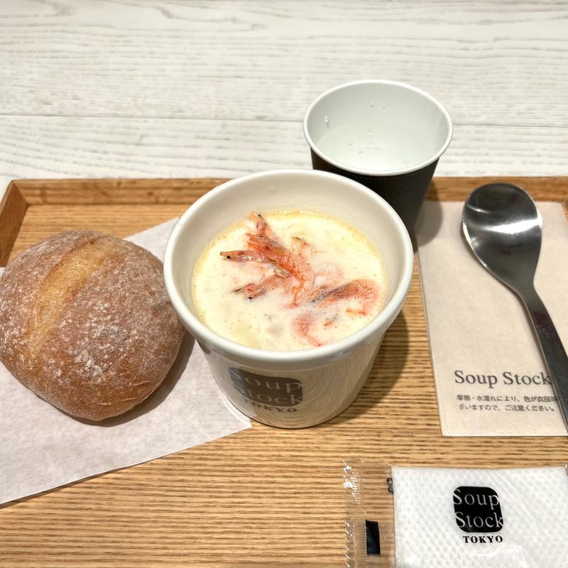 駿河産桜海老のクリームスープ(Soup Stock Tokyo Echika表参道店)
