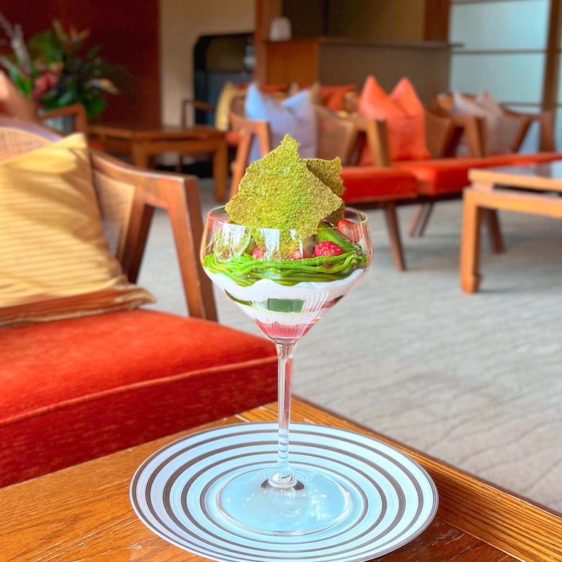 宇治抹茶　いちごパフェ(ザ・ガーデン・プレイス 蘇州園)