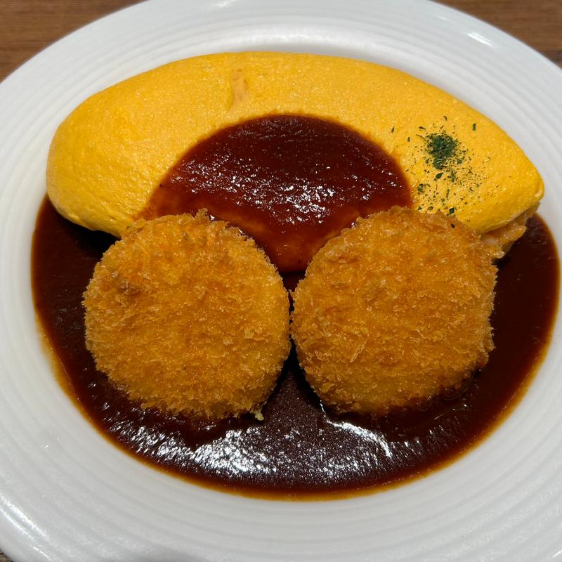 紅ずわいがにクリームコロッケオムライス(デリッシュ ウフ ラゾーナ川崎店 )