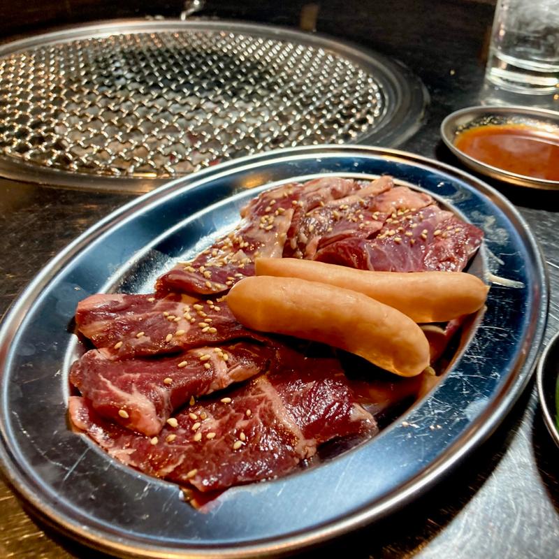 ハラミ定食(ドラム缶酒場 ホルモン万福)