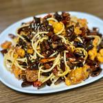 鶏肉の四川風パスタ