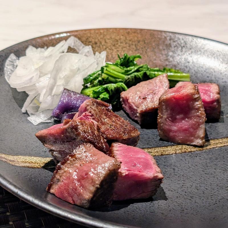 ステーキ(明水然・楽 おまかせ鉄板焼き)