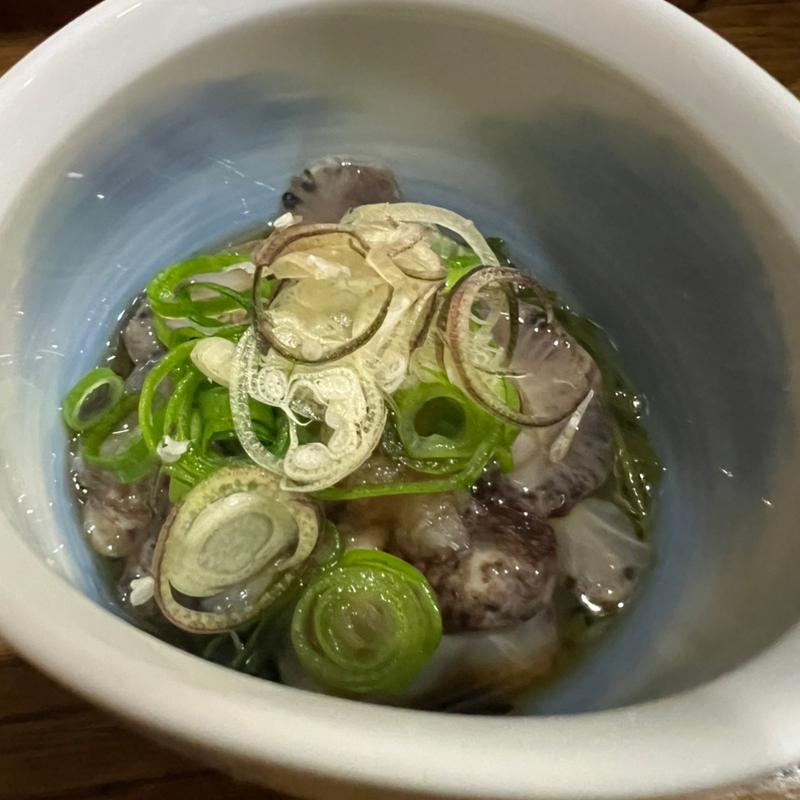 赤ナマコとめかふともずく酢(よもぎ)