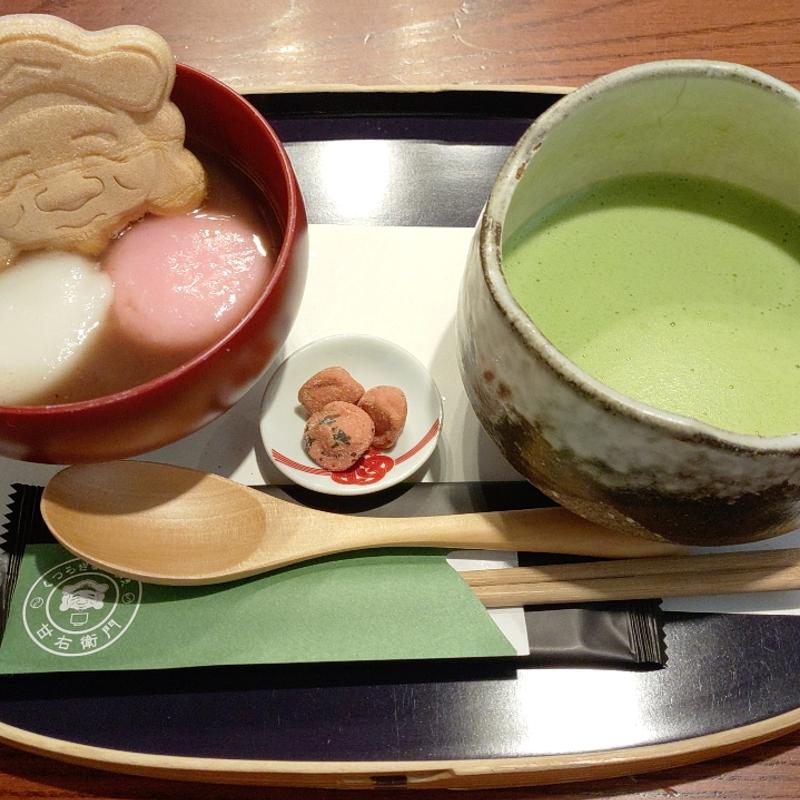 出雲ぜんざい抹茶セット(くつろぎ和かふぇ 甘右衛門)